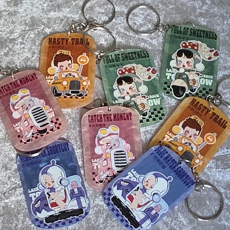 Skull Panda Keychain: Kawaii Anime Keyring, Bag Charm