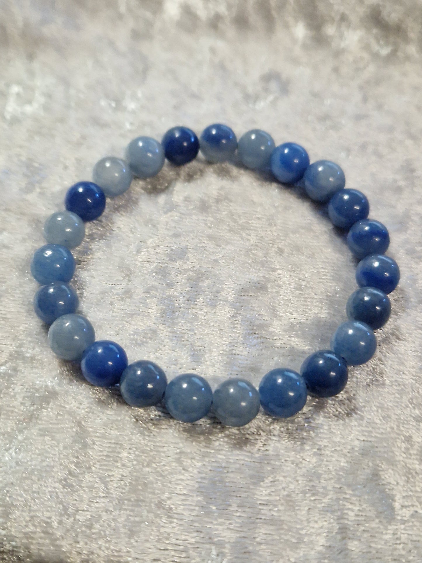 Natural Crystal Bead Bracelet - Blue Aventurine