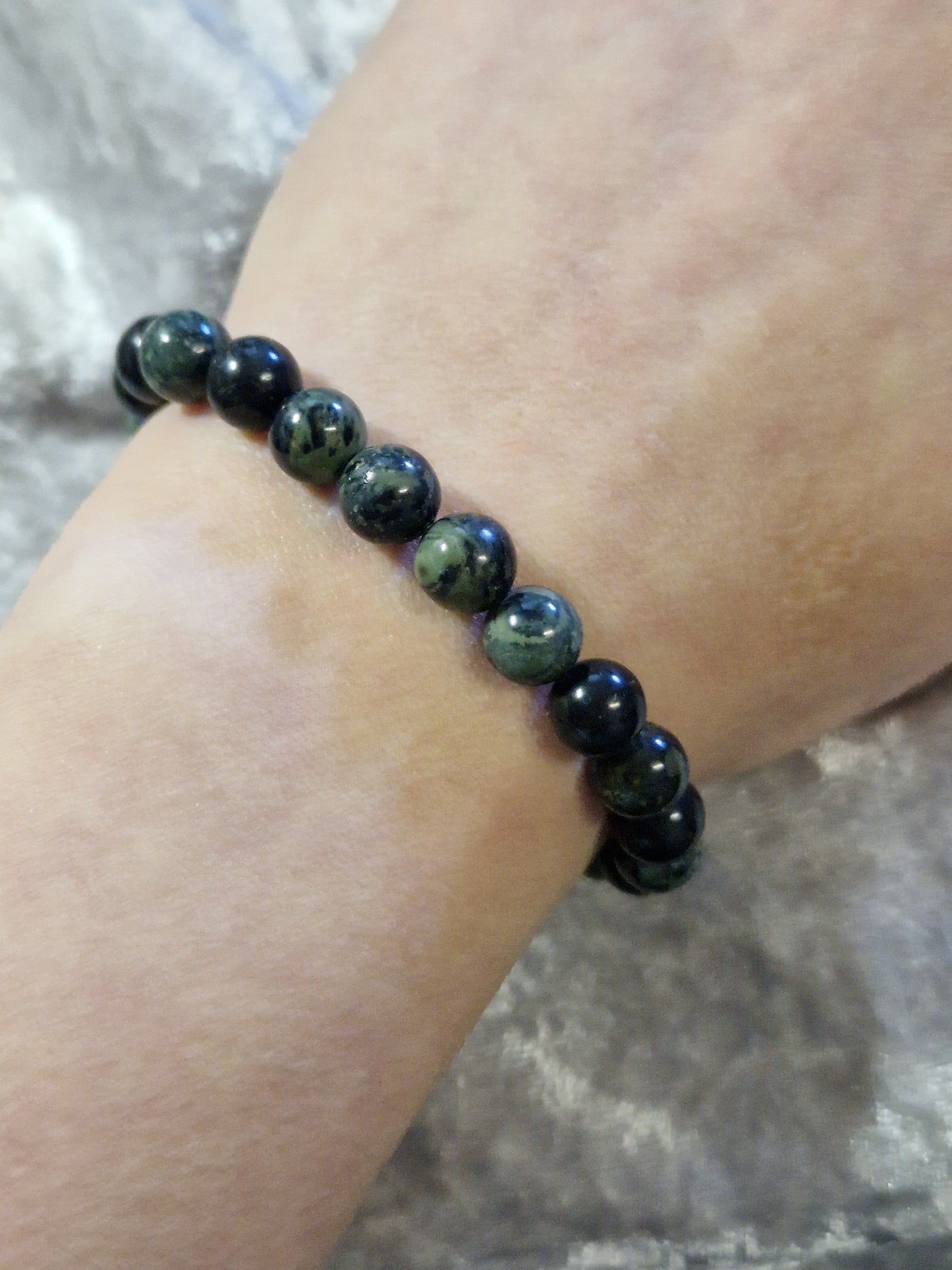 Natural Crystal Bead Bracelet - Kambaba Jasper