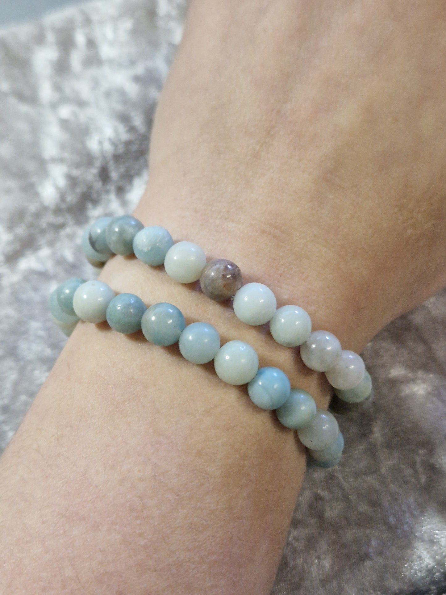 Natural Crystal Bead Bracelet - Amazonite