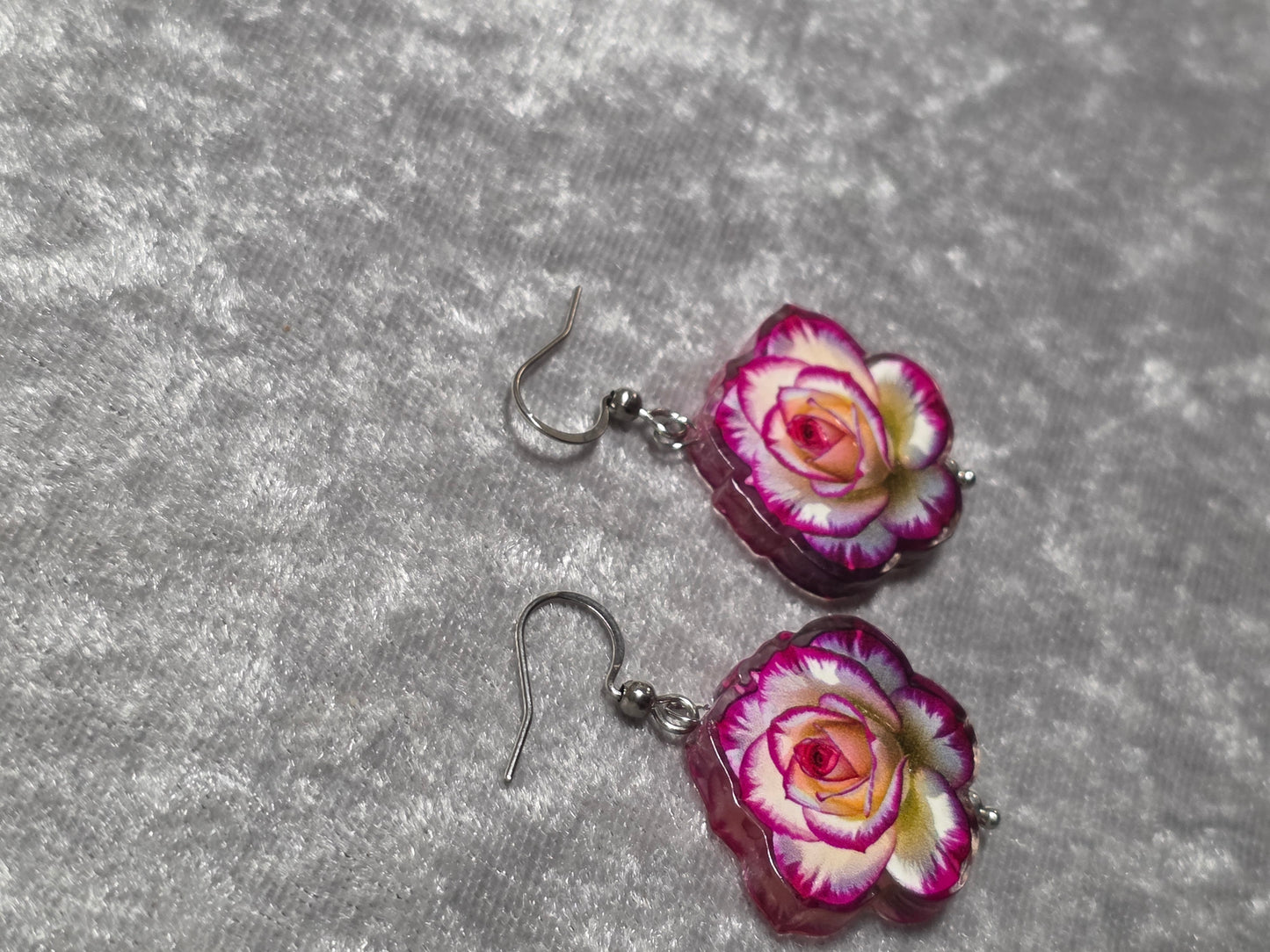 Handmade Sweet Rose Dangle Earrings | Kawaii Animal Jewellery