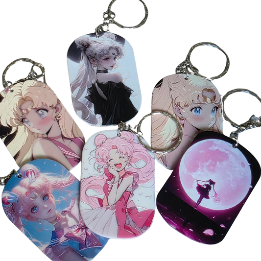 Sailor Moon Keychain: Kawaii Anime Keyring, Bag Charm