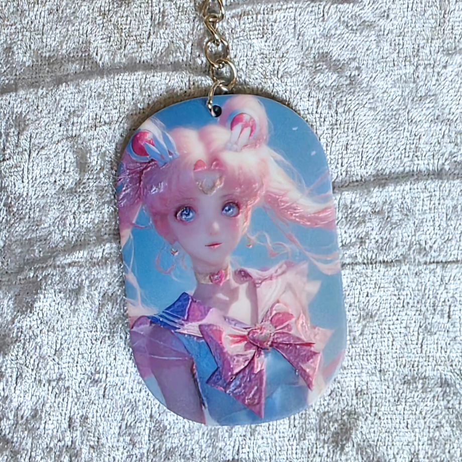 Sailor Moon Keychain: Kawaii Anime Keyring, Bag Charm