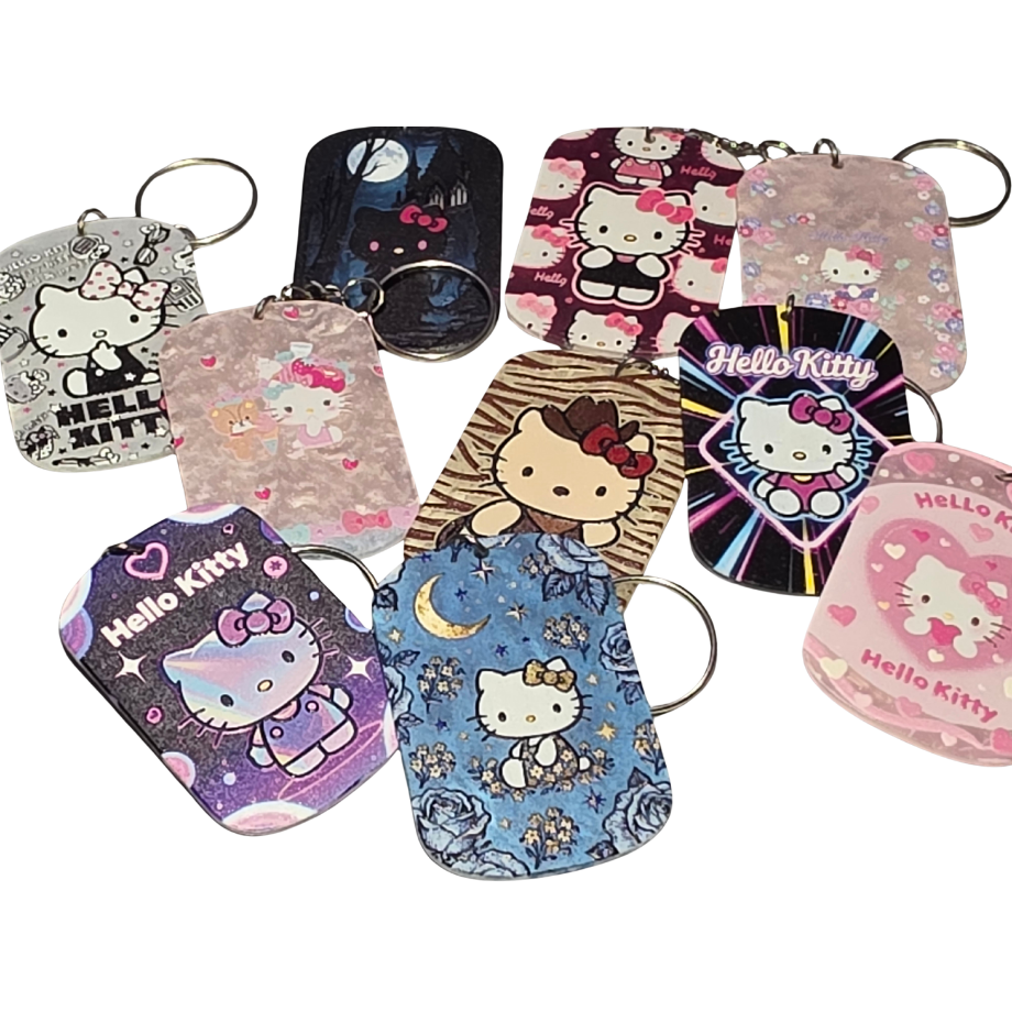 Kitty Keychain – Kawaii Anime Bag Charm & Acrylic Keyring