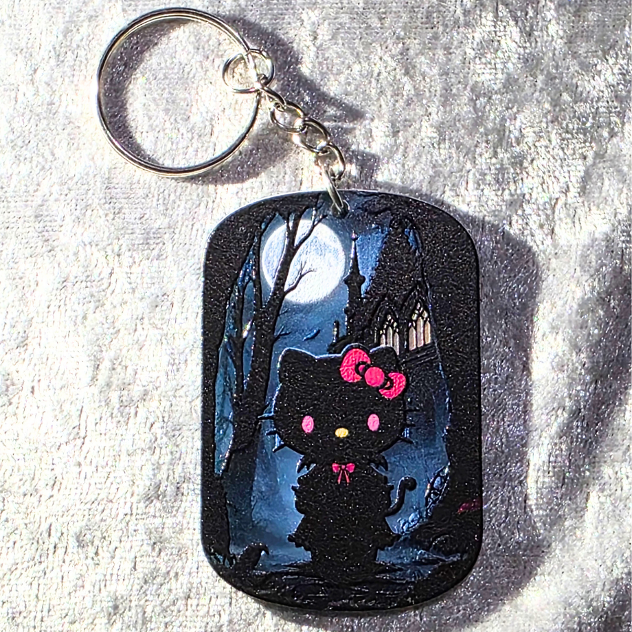 Kitty Keychain – Kawaii Anime Bag Charm & Acrylic Keyring