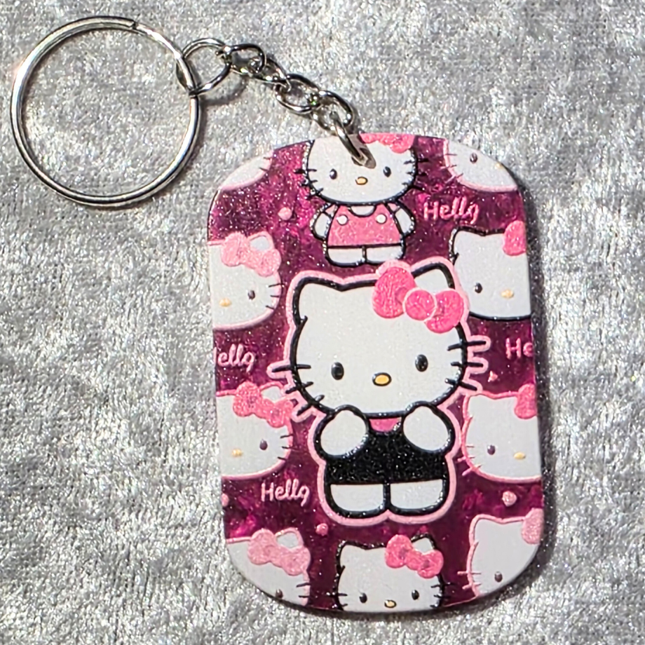 Kitty Keychain – Kawaii Anime Bag Charm & Acrylic Keyring