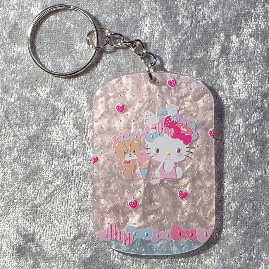 Kitty Keychain – Kawaii Anime Bag Charm & Acrylic Keyring