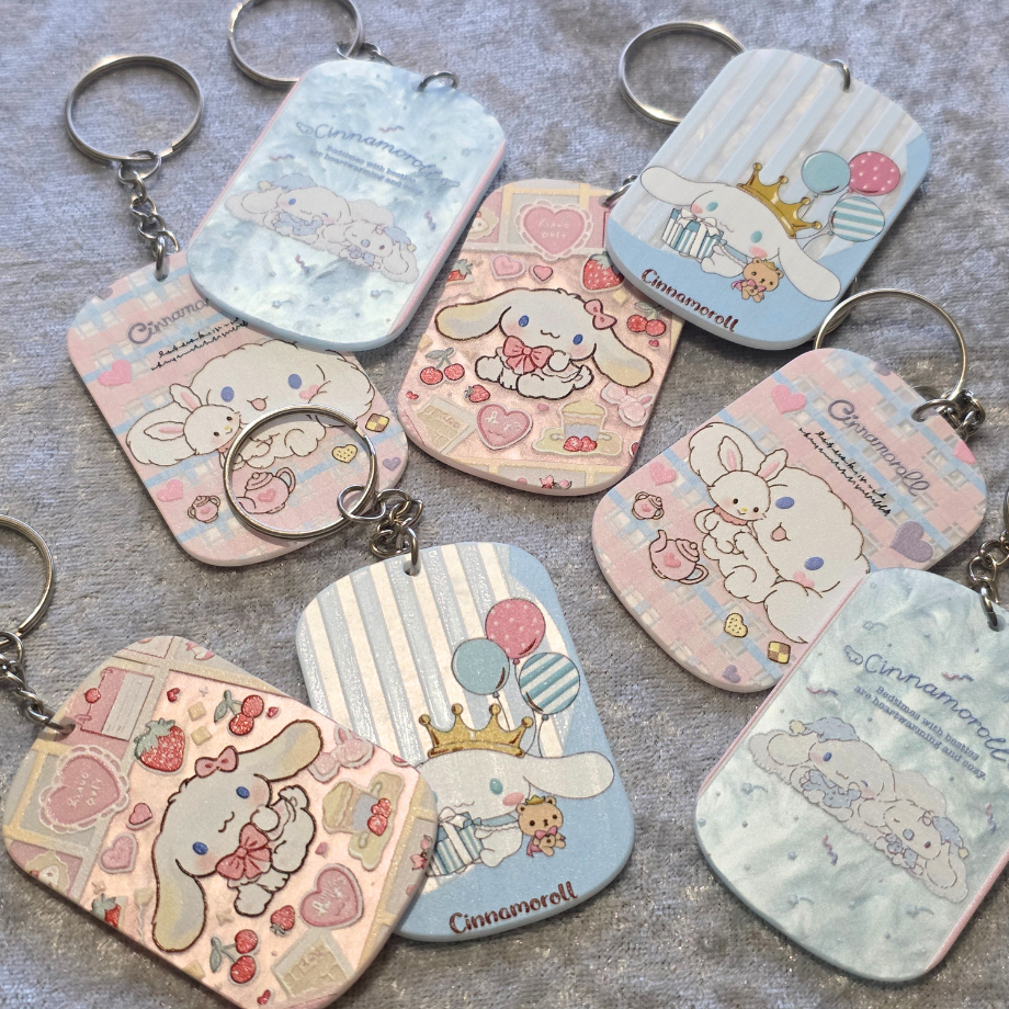 Cinna Keychain – Kawaii Anime Bag Charm & Acrylic Keyring