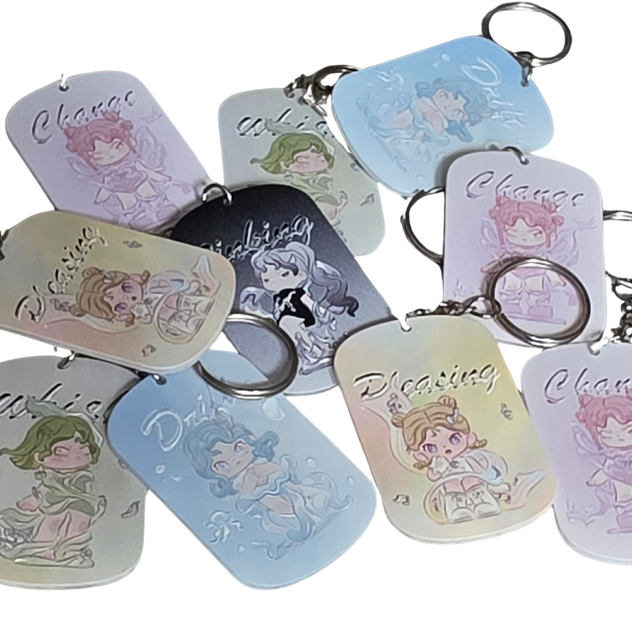 Skull Panda Keychain: Kawaii Anime Keyring, Bag Charm