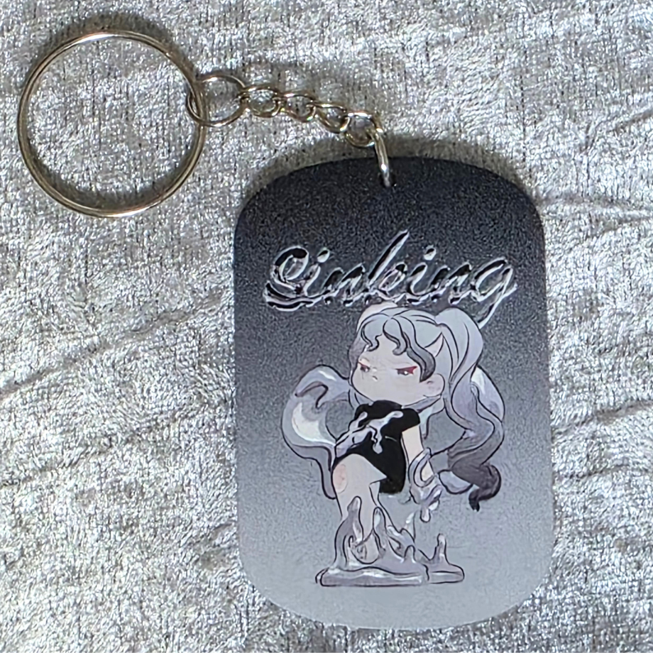 Skull Panda Keychain: Kawaii Anime Keyring, Bag Charm