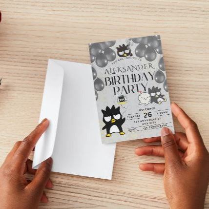Badtz Maru Digital Invitation | Kawaii Sanrio Party Event Invite | Instant Download