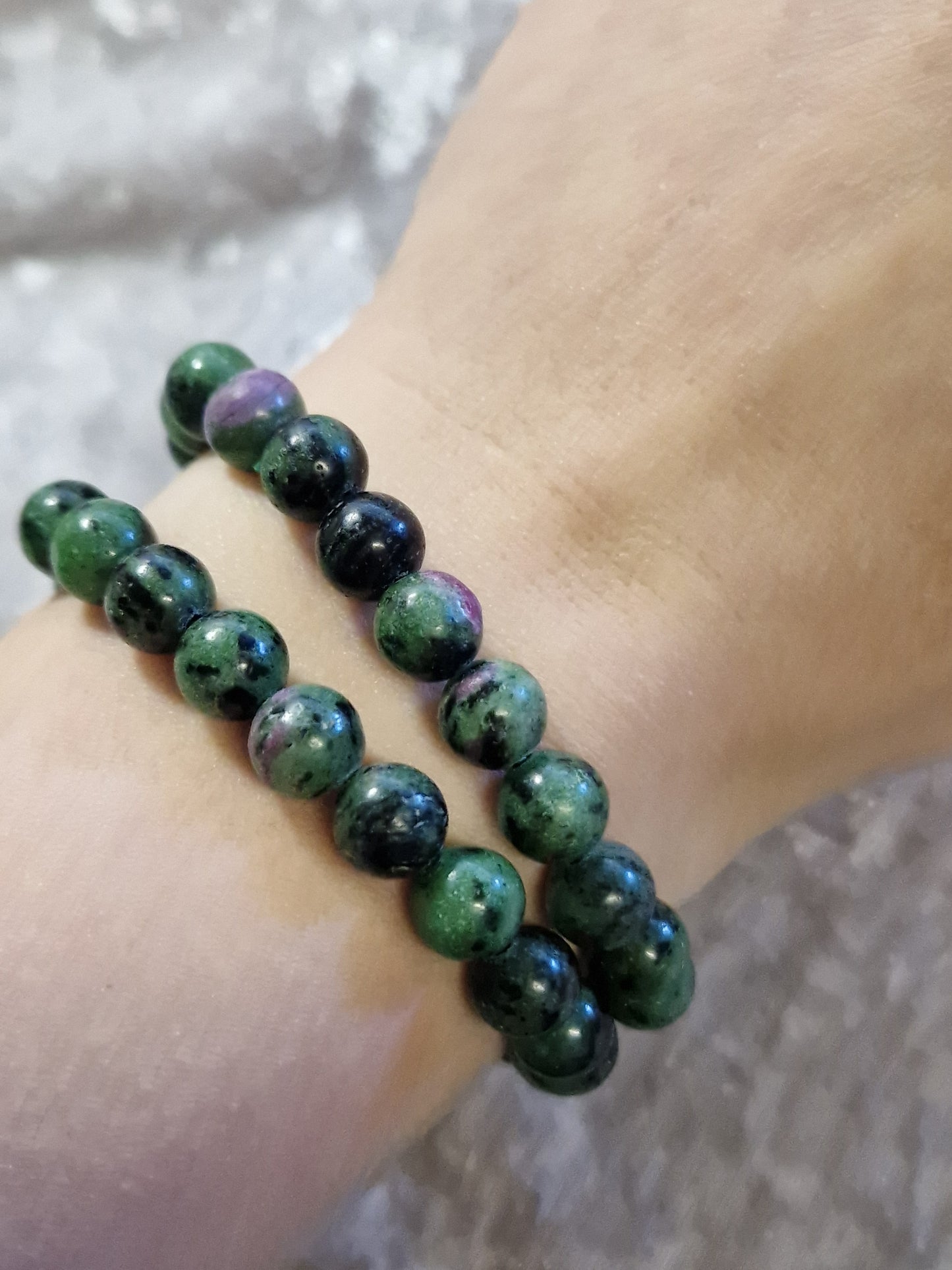 Crystal Bead Bracelet - Ruby Zoiste