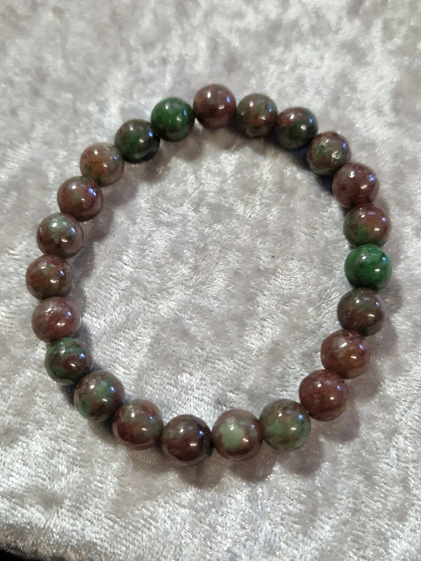 Natural Crystal Bead Bracelet - Kashgar Garnet