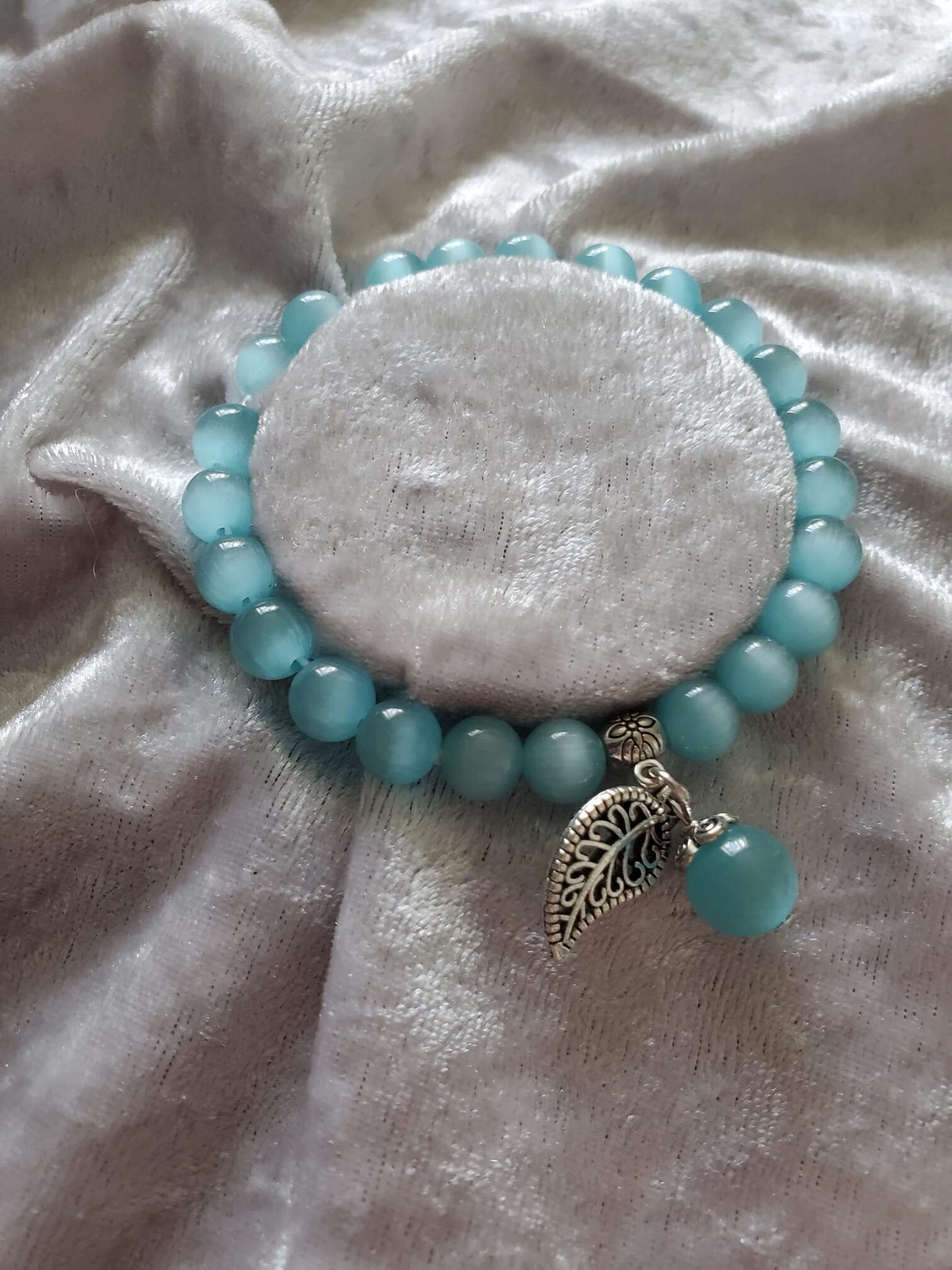 Cat Eye Healing Bracelet. Spiritual UK Handmade Chakra Bead Stretch Bracelet Jewelry. Pink, Blue, Green, Yellow and more. Free UK postage