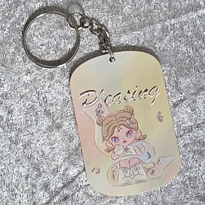 Skull Panda Keychain: Kawaii Anime Keyring, Bag Charm