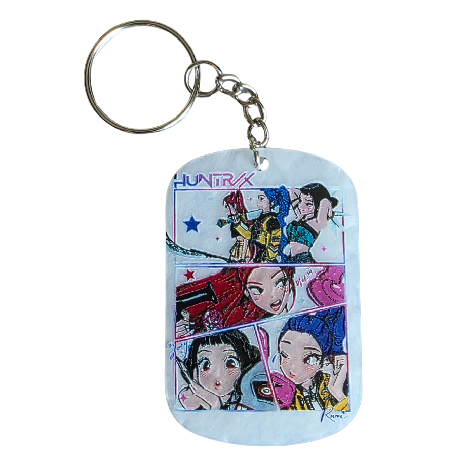 Keychain: K-POP Demon Hunters Kawaii Keyring, Saja Huntrix Theme
