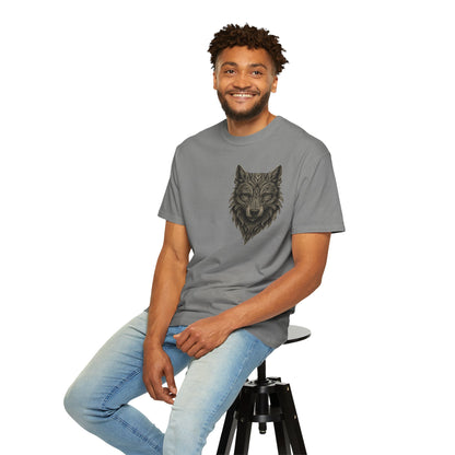 Wolf Graphic T-Shirt — Front Wolf Head Art & Back “RISE. ROAR. REPEAT.” Motivational Tee