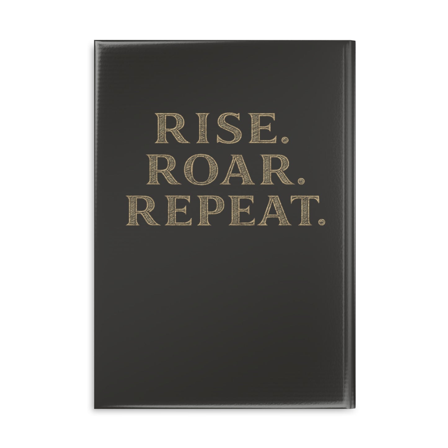 Wolf Head Hardcover Notebook — 'Rise. Roar. Repeat.' Puffy-Cover Journal for Writers & Gift