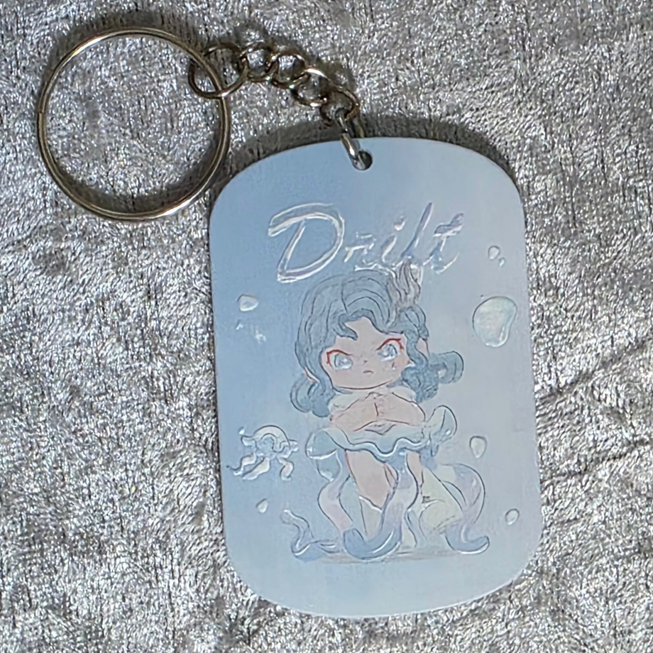 Skull Panda Keychain: Kawaii Anime Keyring, Bag Charm