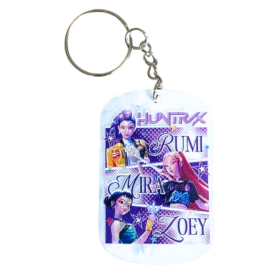 Keychain: K-POP Demon Hunters Kawaii Keyring, Saja Huntrix Theme