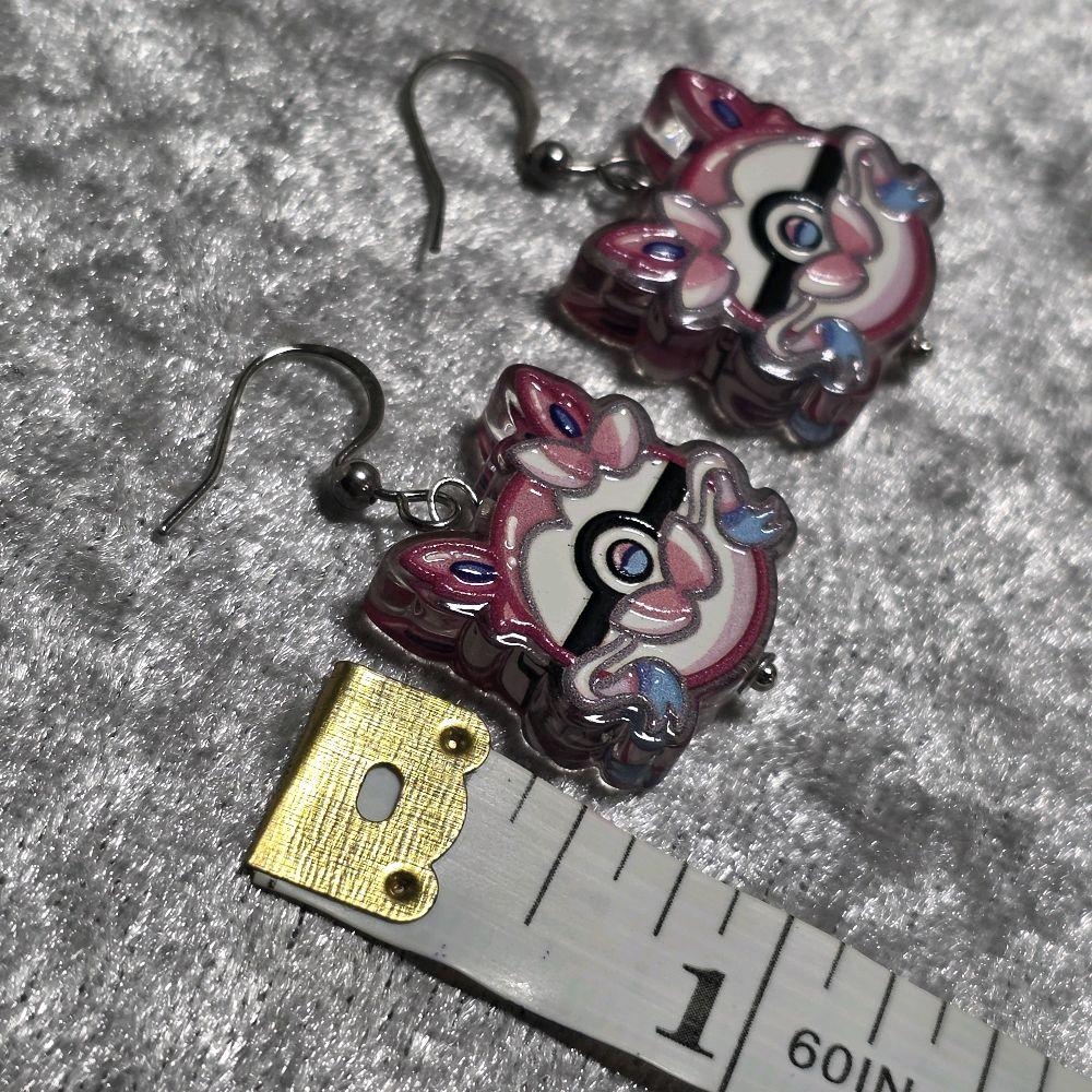 Handmade Poke Ball Dangle Earrings | Kawaii Animal Jewellery