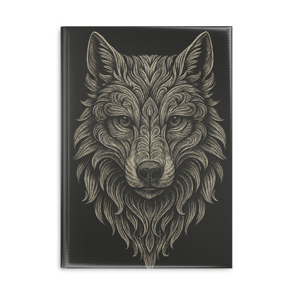 Wolf Head Hardcover Notebook — 'Rise. Roar. Repeat.' Puffy-Cover Journal for Writers & Gift