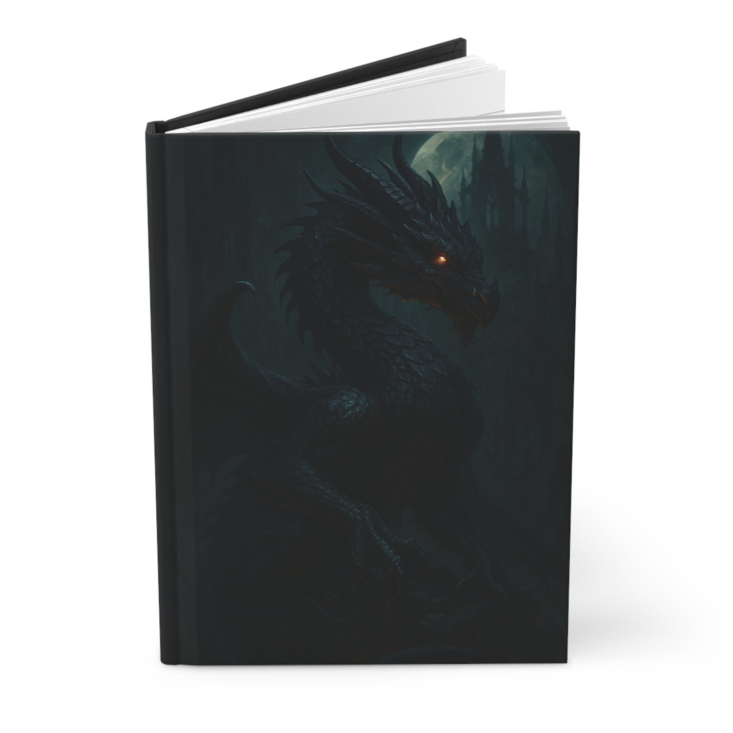 Dragon Moon Hardcover Journal — Dark Fantasy Notebook for Writers & RPG Players