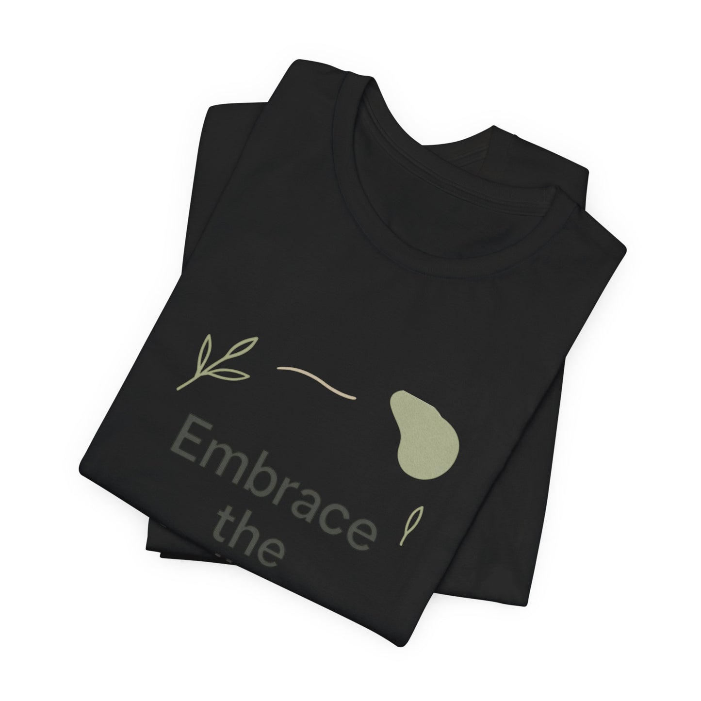 Embrace the Challenge tee | Motivational Quote Shirt, Minimal Botanical Design