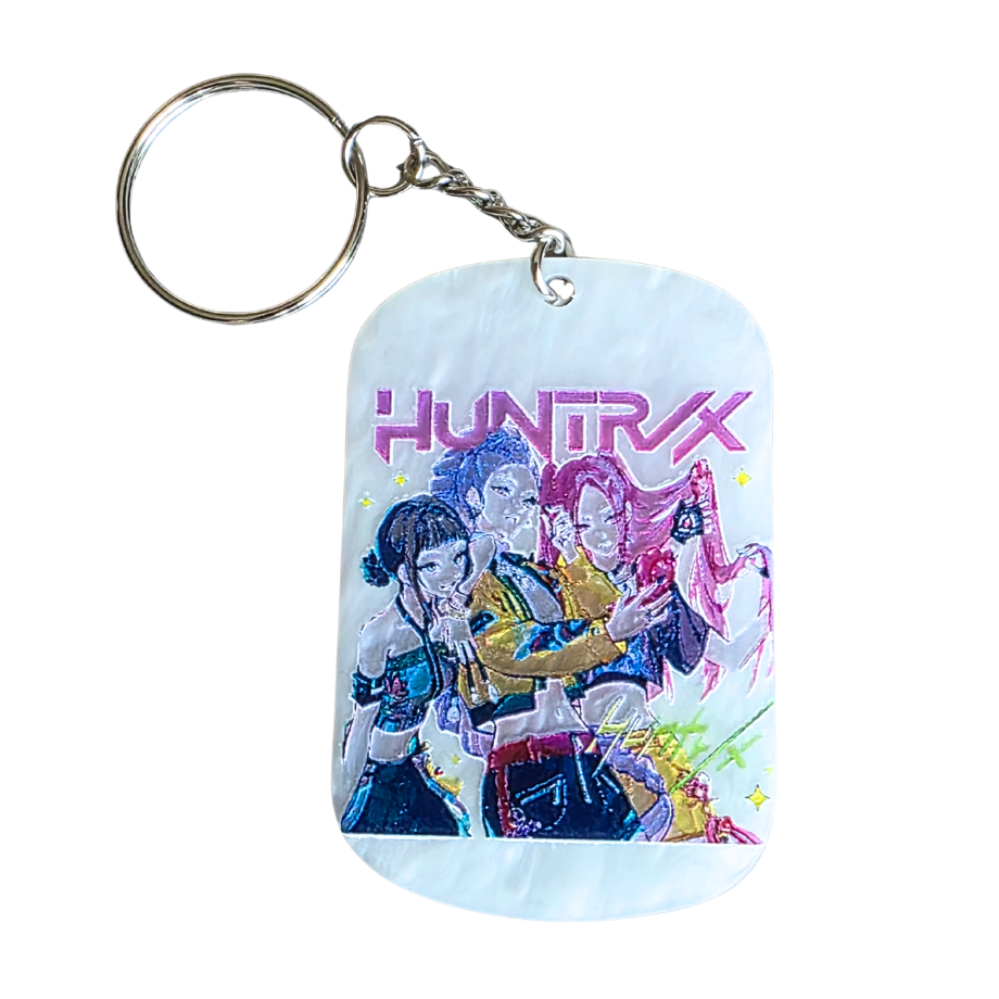 Keychain: K-POP Demon Hunters Kawaii Keyring, Saja Huntrix Theme