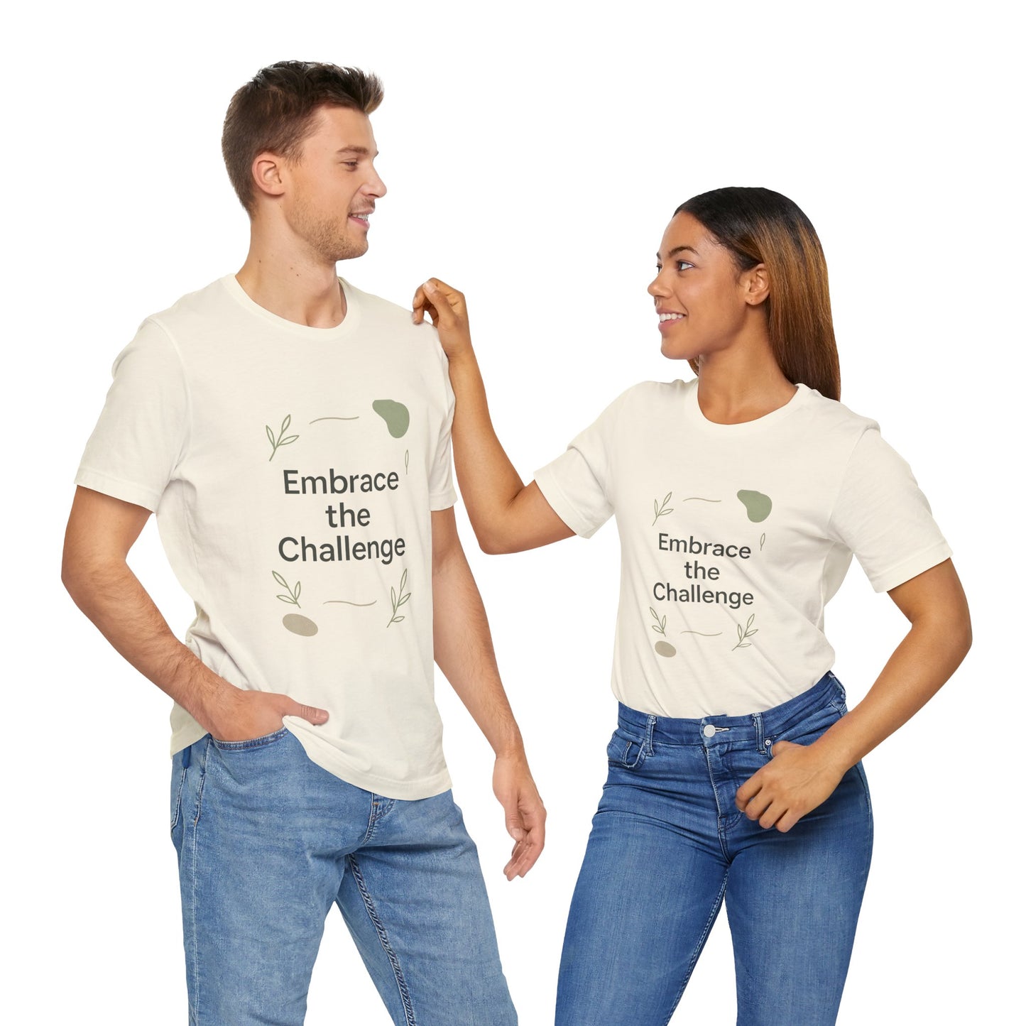 Embrace the Challenge tee | Motivational Quote Shirt, Minimal Botanical Design