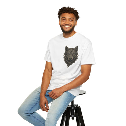 Wolf Graphic T-Shirt — Front Wolf Head Art & Back “RISE. ROAR. REPEAT.” Motivational Tee