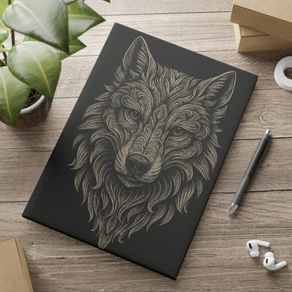 Wolf Head Hardcover Notebook — 'Rise. Roar. Repeat.' Puffy-Cover Journal for Writers & Gift