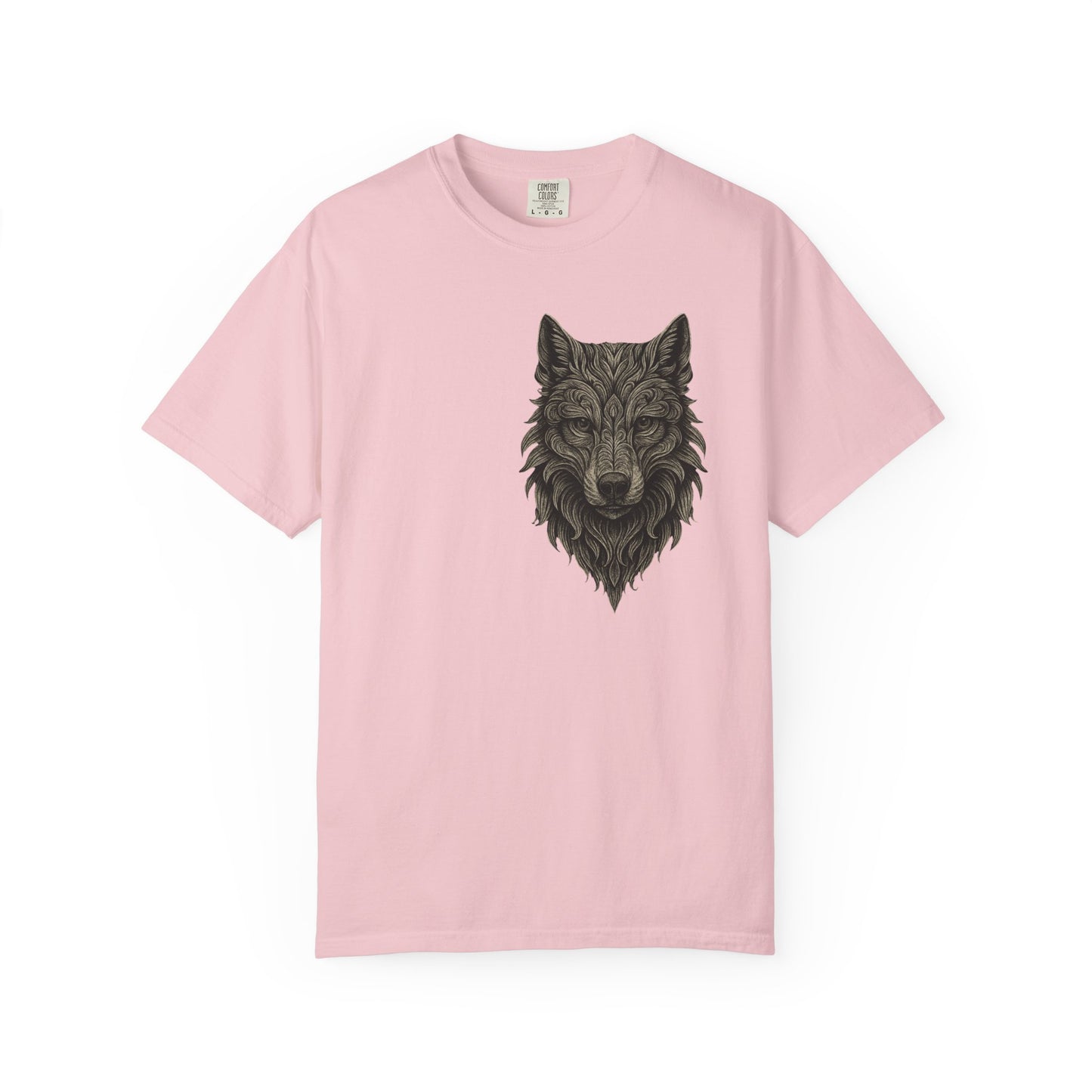 Wolf Graphic T-Shirt — Front Wolf Head Art & Back “RISE. ROAR. REPEAT.” Motivational Tee