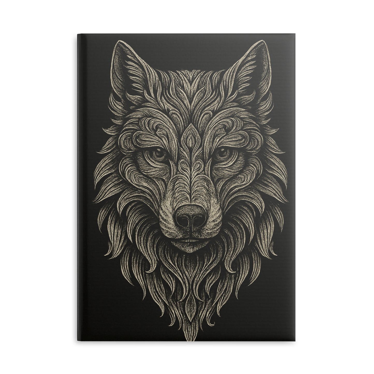 Wolf Head Hardcover Notebook — 'Rise. Roar. Repeat.' Puffy-Cover Journal for Writers & Gift