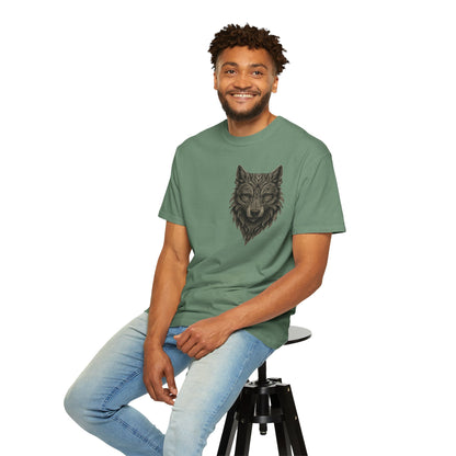 Wolf Graphic T-Shirt — Front Wolf Head Art & Back “RISE. ROAR. REPEAT.” Motivational Tee