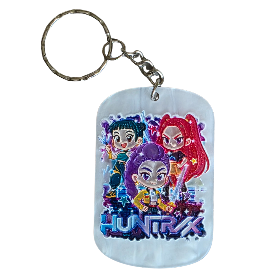 Keychain: K-POP Demon Hunters Kawaii Keyring, Saja Huntrix Theme