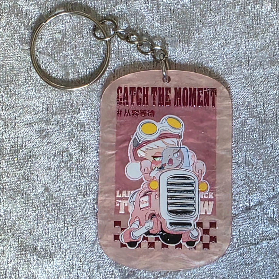 Skull Panda Keychain: Kawaii Anime Keyring, Bag Charm