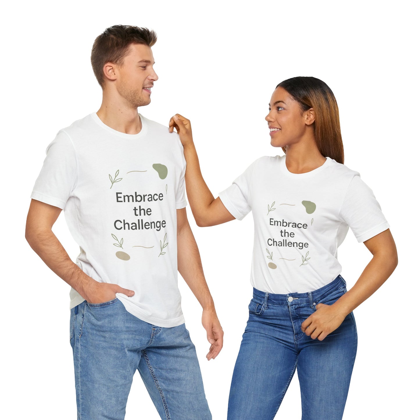 Embrace the Challenge tee | Motivational Quote Shirt, Minimal Botanical Design