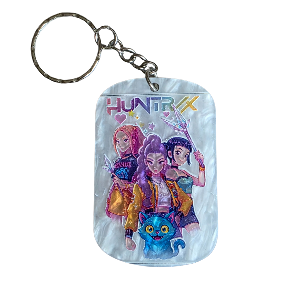 Keychain: K-POP Demon Hunters Kawaii Keyring, Saja Huntrix Theme