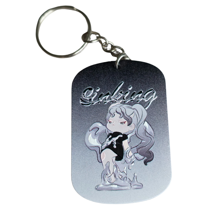 Keychain: Skull Panda Inspired Kawaii Anime Keyring, Bag Charm