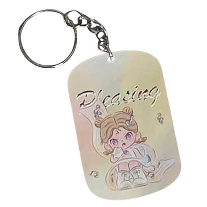 Keychain: Skull Panda Inspired Kawaii Anime Keyring, Bag Charm