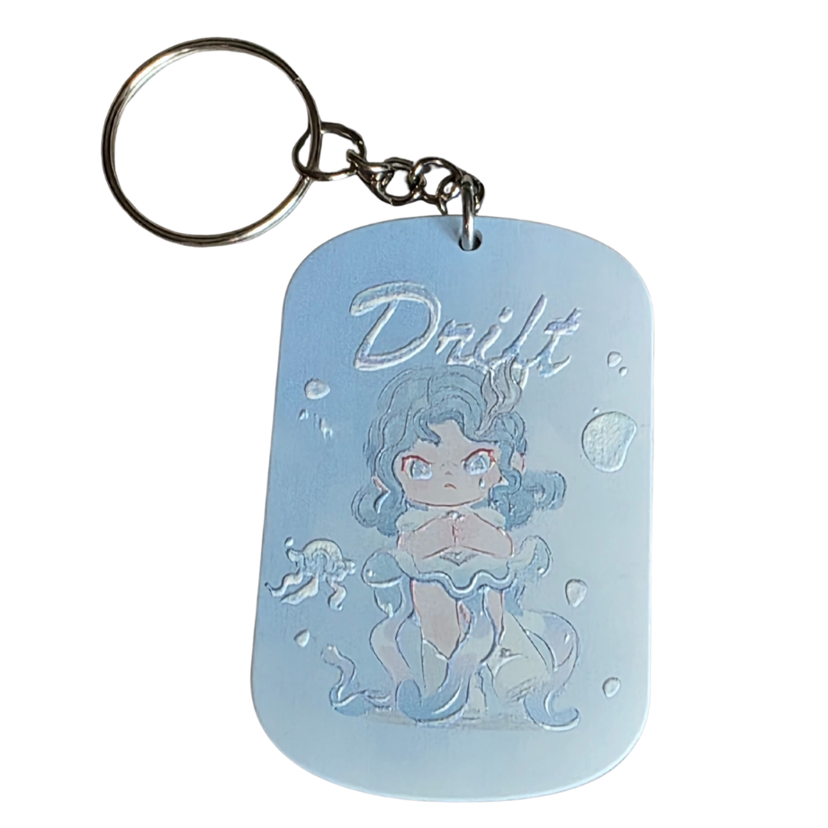 Keychain: Skull Panda Inspired Kawaii Anime Keyring, Bag Charm