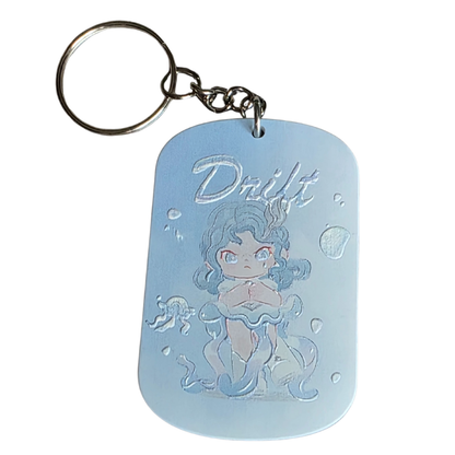 Keychain: Skull Panda Inspired Kawaii Anime Keyring, Bag Charm