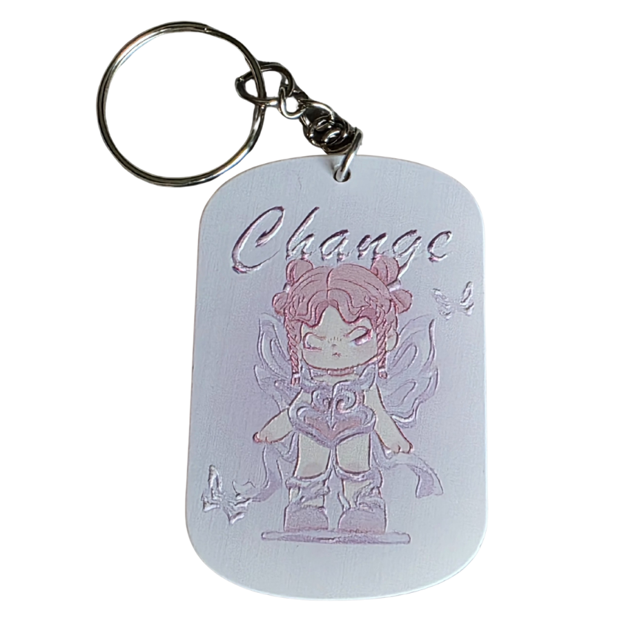 Keychain: Skull Panda Inspired Kawaii Anime Keyring, Bag Charm