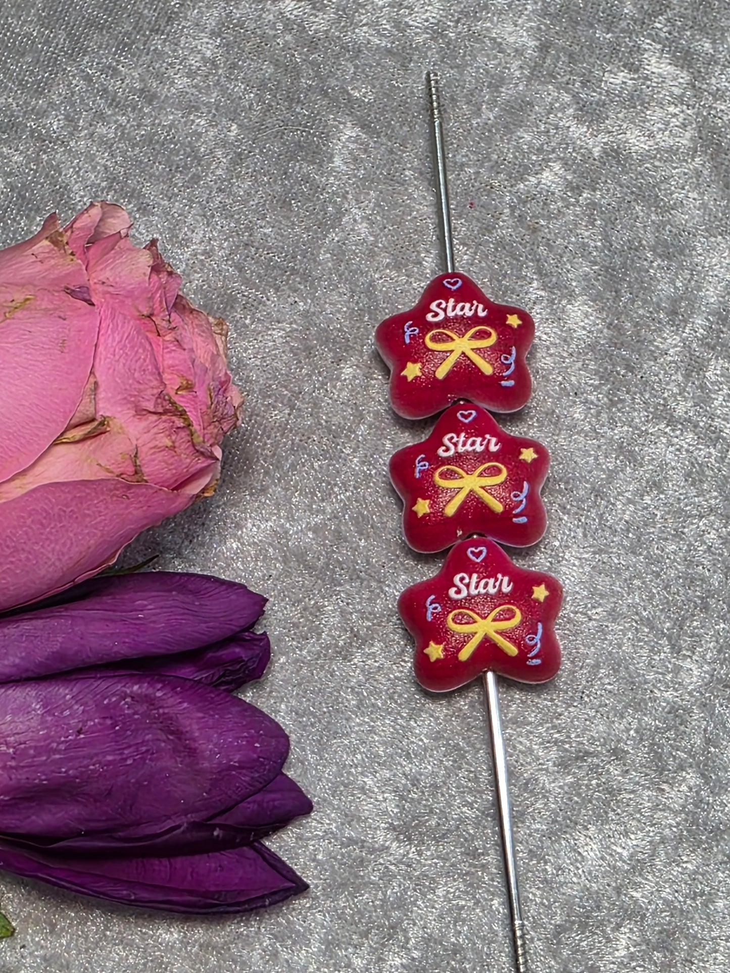 Artisan Bow Handmade Flower shape Beads for craft ideas