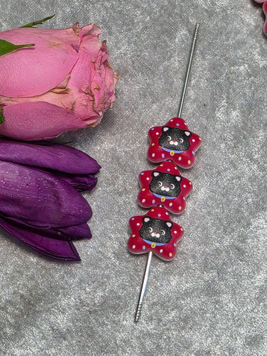 Artisan Cat Handmade Flower shape Beads for craft ideas