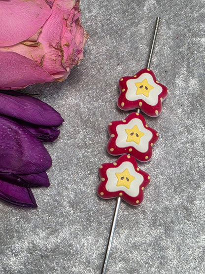 Artisan Handmade Flower shape Beads for craft ideas