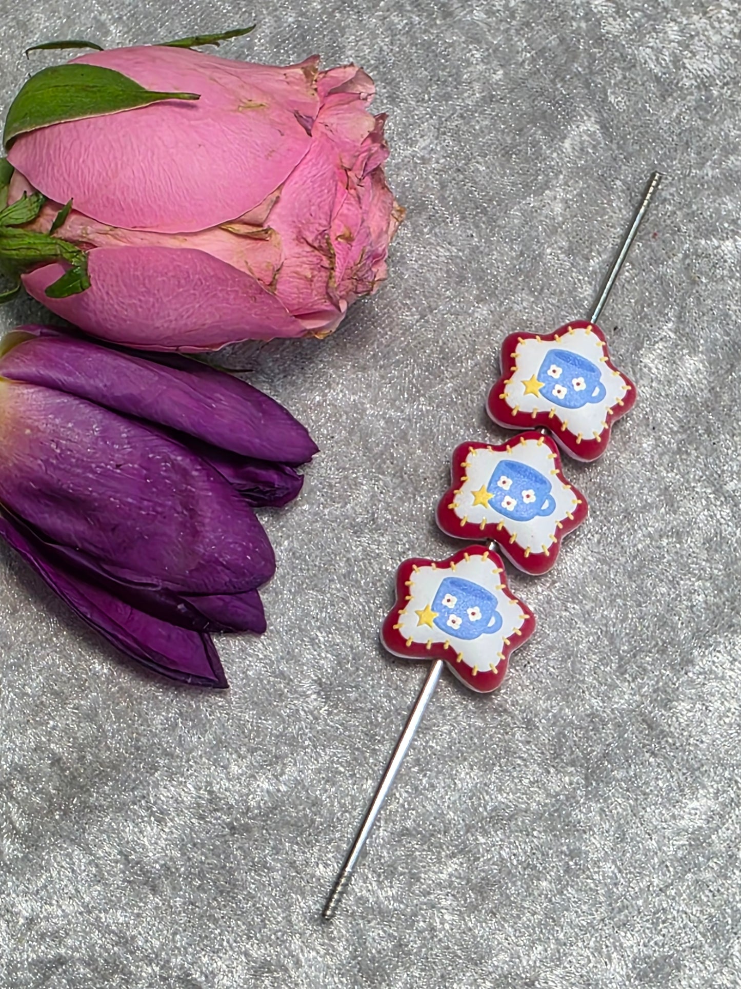 Artisan Handmade Flower shape Beads for craft ideas