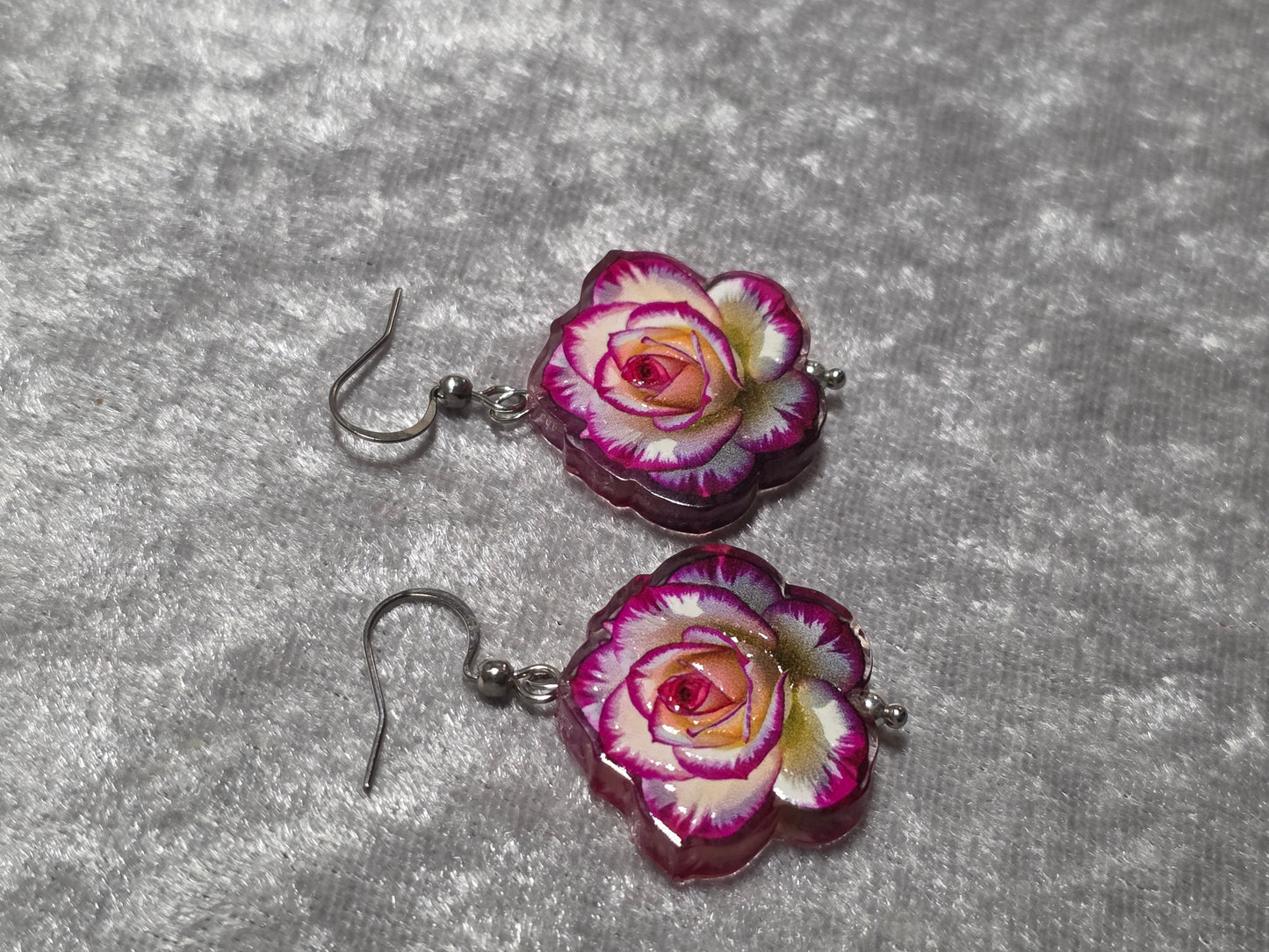 Handmade Sweet Rose Dangle Earrings | Kawaii Animal Jewellery