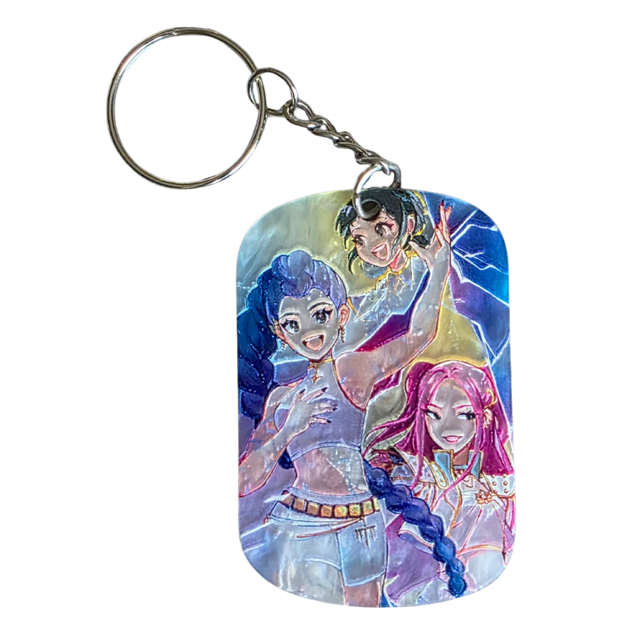 Keychain: K-POP Demon Hunters Kawaii Keyring, Saja Huntrix Theme